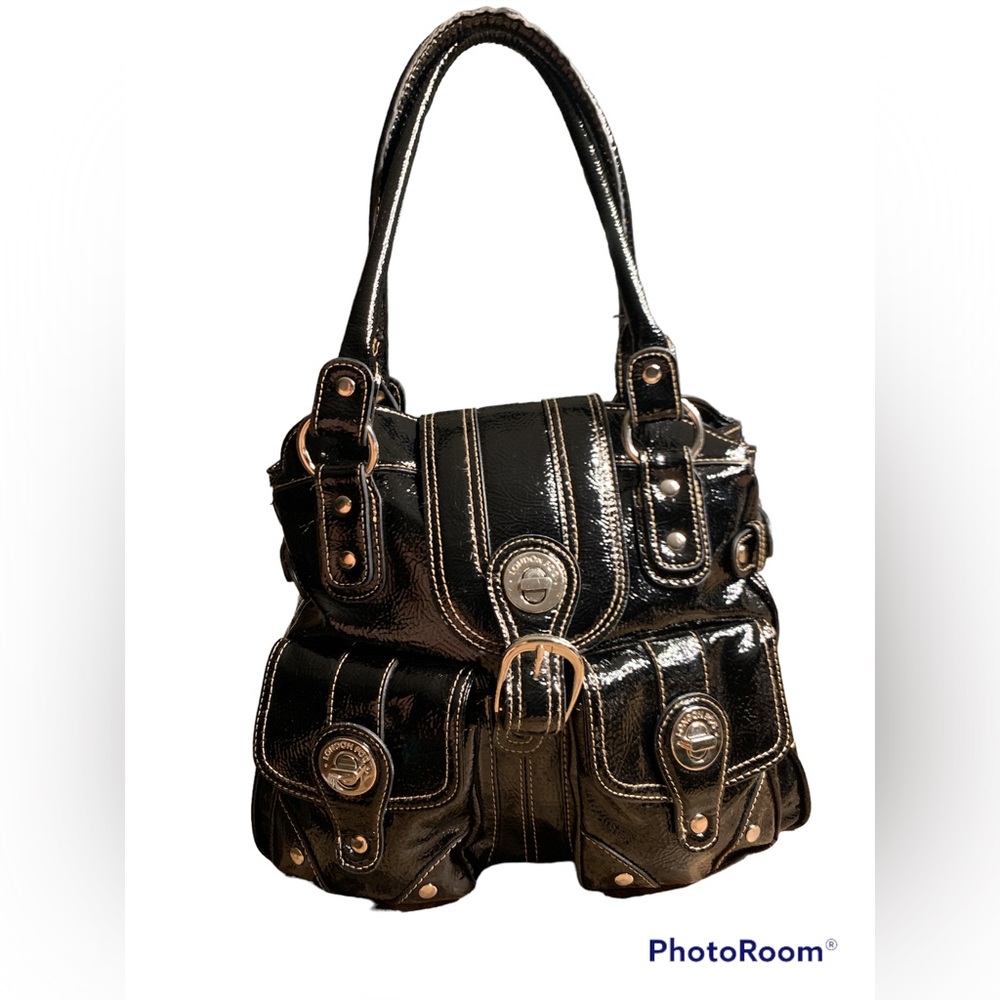 London Fog patent leather purse